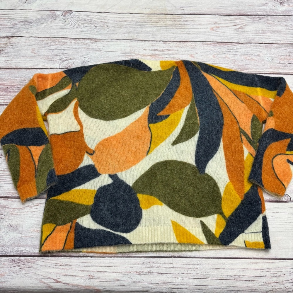 Sezane Nahla Sweater In Fall Foliage Wool Mohair Size XXL - Picture 3 of 9